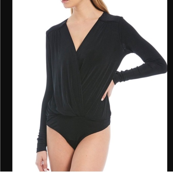 Free People Tops - Free People black plunge bodysuit size small like new